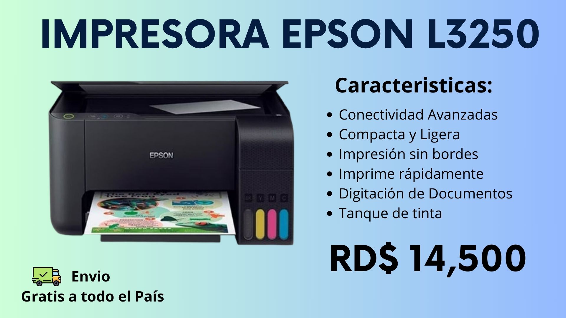 Lee más sobre el artículo Impresora Epson L3250: Ideal para el Hogar y Oficina en República Dominicana