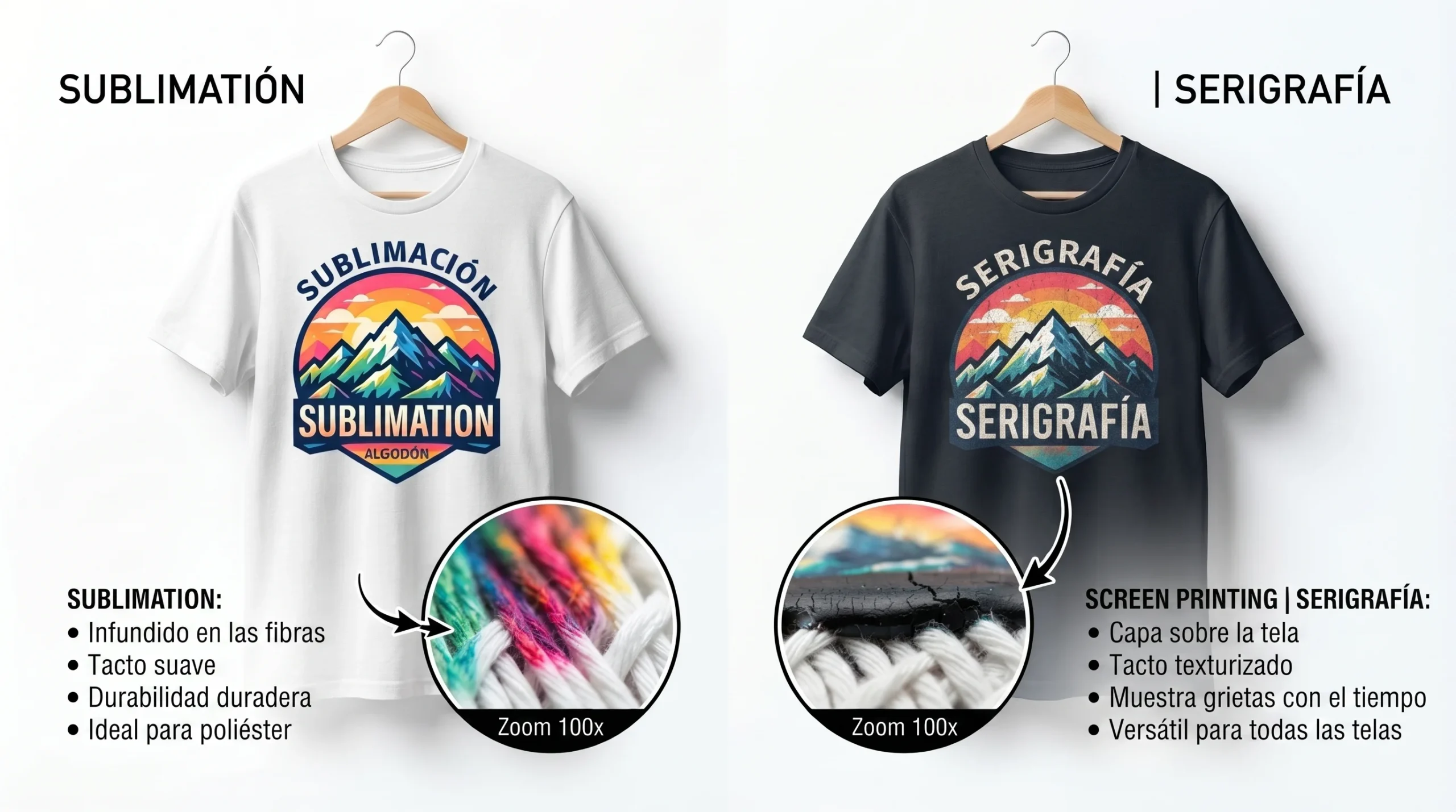 Lee más sobre el artículo Diferencia entre sublimación y serigrafía: ¿cuál dura más?